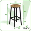 BEGRYF Hocker Barhocker 2er Set – runde Sitzfläche 32 cm, Produktbild-Vorschau 3