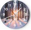 Wanduhr - Rund - Glasuhr - Wald Winter Schnee - 30x30cm - Produktbild-Vorschau 1