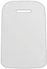 A blank, light gray protective film with a hole at the top for hanging. Produktbild-Vorschau
