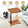 Beistelltisch mit Rollen Höhenverstellbar (45-80cm) Holz Produktbild-Vorschau 2