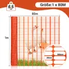 Jayseuw 1x80m Absperrzaun Bauzaun Warnnetz Produktbild-Vorschau 2