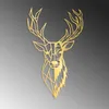 Wallity, Red Deer 3, decorazione murale, oro, metallo, 42 x Anteprima dell’immagine prodotto 4