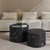 sweeek - 2er Set runde Couchtische mit Marmoroptik - Produktbild-Vorschau 5