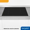 A black induction cooktop is shown on a kitchen counter. Produktbild-Vorschau