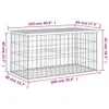 The Living Store Gartenbank aus Gabionen 103x44x42 cm Produktbild-Vorschau 8