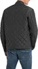 A person wearing a black quilted jacket and blue jeans, shown from the back. Produktbild-Vorschau