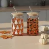 2er Set Trinkglas 440ml Halloween Glas-Strohhalm Produktbild-Vorschau 4