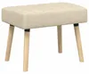 vidaXL Kanalgepolsterte Bank Creme 60 x 40 x 45 cm Stoff Produktbild-Vorschau 1