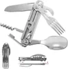 Reise Camping Edelstahl Klappbesteck Besteck Set 6in1 Produktbild-Vorschau 1