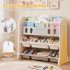 COSTWAY, štvorposchodový regál pre Montessori hračky, Náhľad obrázku produktu 6