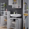 Set mobili bagno Vicco Irma Bianco lucido con inserti 4 Anteprima dell’immagine prodotto 5