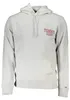 Herren Graues Kapuzen-Sweatshirt aus Baumwolle mit Print & Produktbild-Vorschau 1