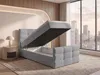 AX LIVING Boxspringbett 120x200 cm Defne Hellgrau - Produktbild-Vorschau 3