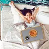 Vassoio da letto Relaxdays in bambù, gambe pieghevoli, Anteprima dell’immagine prodotto 2
