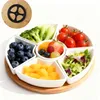 Snack Platte Snacktablett Drehbares Dip-Set Snack-Teller Produktbild-Vorschau 1