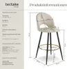 tectake® Barstuhl Sachel 49 x 58 x 110 cm, Belastbarkeit Produktbild-Vorschau 5