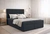 AX LIVING Boxspringbett Bursa 140x200 Schwarz ohne Topper Produktbild-Vorschau 1