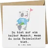 Mr. & Mrs. Panda doppelkarte Reiseleiter Herz - Weiß - Produktbild-Vorschau 1