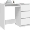 A white desk with drawers and a shelf, shown against a white background. Anteprima dell’immagine prodotto