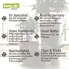 Marketing image with text and plants. Produktbild-Vorschau