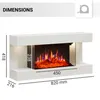 Cheminée électrique BALDERIA Ida – Cheminée murale - Blanc Voir les images du produit 6