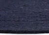 Tischsets 6 Stk. Uni Marineblau 38 cm Rund Baumwolle , Produktbild-Vorschau 4