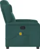 Side view of a dark green fabric massage chair. Náhľad obrázku produktu