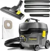 A collection of vacuum cleaner accessories and the vacuum cleaner unit itself, arranged on a white background. Produktbild-Vorschau