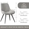 Hawthyhome Esszimmerstühle 2er Set bequeme Polsterstühle Produktbild-Vorschau 2