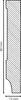 A cross-section diagram of a baseboard profile with dimensions indicated. Produktbild-Vorschau