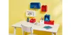 LEGO mattoncini scaffale 8 pezzi rosso bambini parete Anteprima dell’immagine prodotto 2