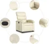 vidaXL Relaxsessel mit Aufstehhilfe Elektrisch Creme Produktbild-Vorschau 7