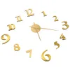 vidaXL Orologio da parete 3D Design moderno dorato 100 cm Anteprima dell’immagine prodotto 3