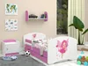 A child's bedroom with a bed, nightstand, and wall decorations. Náhľad obrázku produktu