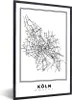 MuchoWow® Gerahmtes Poster Karte - Stadtplan - Köln - Produktbild-Vorschau 1