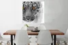 MuchoWow® Poster Leopard - Augen - Schwarz - Weiß 75x75 cm Produktbild-Vorschau 2