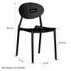 Homestyle4u Gartenstuhl WM schwarz 4er Set stapelbar Produktbild-Vorschau 6