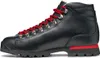 Schwarzer Primitive Lifestyle Schuh von Scarpa mit roten Schnürsenkeln und robustem Profil. Produktbild-Vorschau
