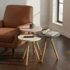 Carenza Home 3er Beistelltisch Set Rund Anthrazit Creme Produktbild-Vorschau 4