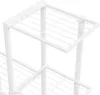 vidaXL Stojan na květiny na kolečkách 94,5x25x92,5 cm Bílý Náhled obrázku produktu 6