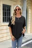 ASKSA Damen T-Shirt Sommer Kurzarm Oversized Rundhals Produktbild-Vorschau 2