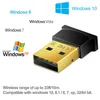 A collage of Windows logos and a USB dongle, with text about compatibility and range. Produktbild-Vorschau