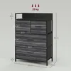 HOMCOM Kommode, Sideboard mit 4 Faltbaren Schubladen aus Produktbild-Vorschau 3