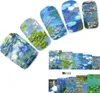 Tattoo Nail Art Teich Rosa Lotusblüten Seerosen Aufkleber Produktbild-Vorschau 1