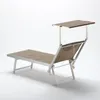 A single beach lounger with a canopy, shown from a rear-side angle against a white background. Produktbild-Vorschau