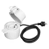 A white outdoor smart plug with a black power cord and plug, shown against a white background. Náhled obrázku produktu