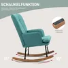 HOMCOM Schaukelstuhl Schwingsessel mit Hocker Armlehnsessel Produktbild-Vorschau 4