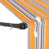 vidaXL ručně zatahovací markýza s LED diodami 350 cm žlutá Náhled obrázku produktu 3