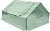 A green greenhouse tent with a zippered opening and a window. Náhled obrázku produktu