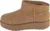 A side view of a single brown boot with a platform sole. Anteprima dell’immagine prodotto